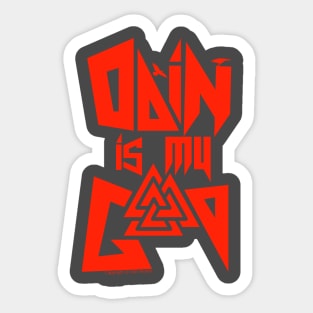 Odin is my God, Red Logo Sticker